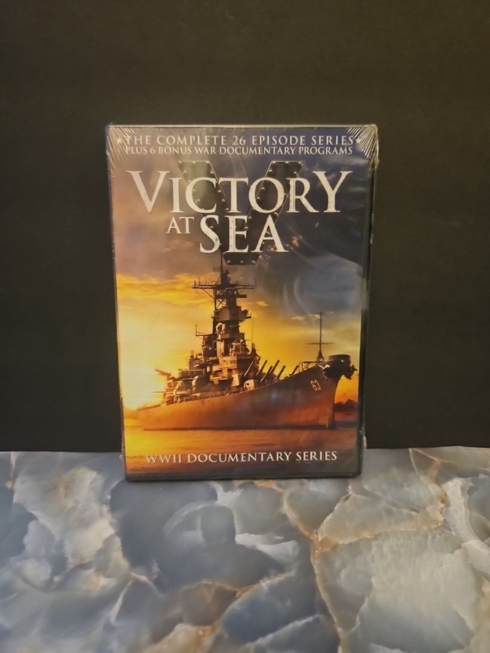 Victory at Sea WWII Documentary DVD - Navy Blue & Gold Cover